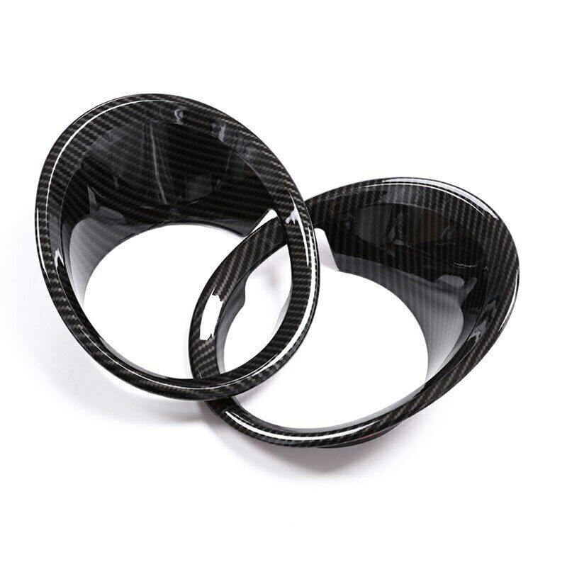 pair Carbon Fiber For 2016 2017-2019 for BMW X1 F48 Front Fog Light Lamp Cover Trim
