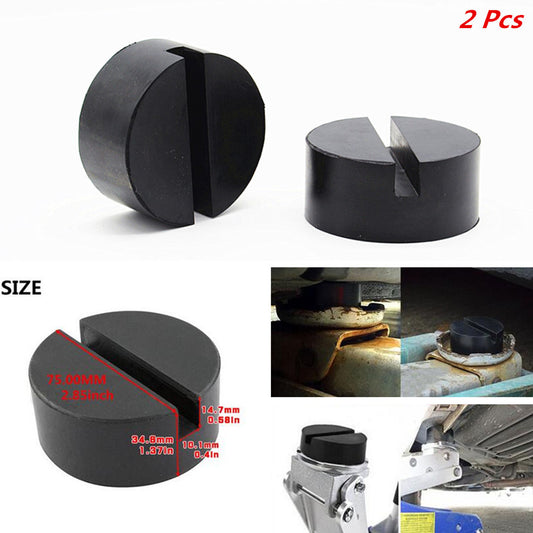Car Slotted Rail Floor Jack Disk 75mm Pad Adapter Rubber Mat Pinch Weld JackPad