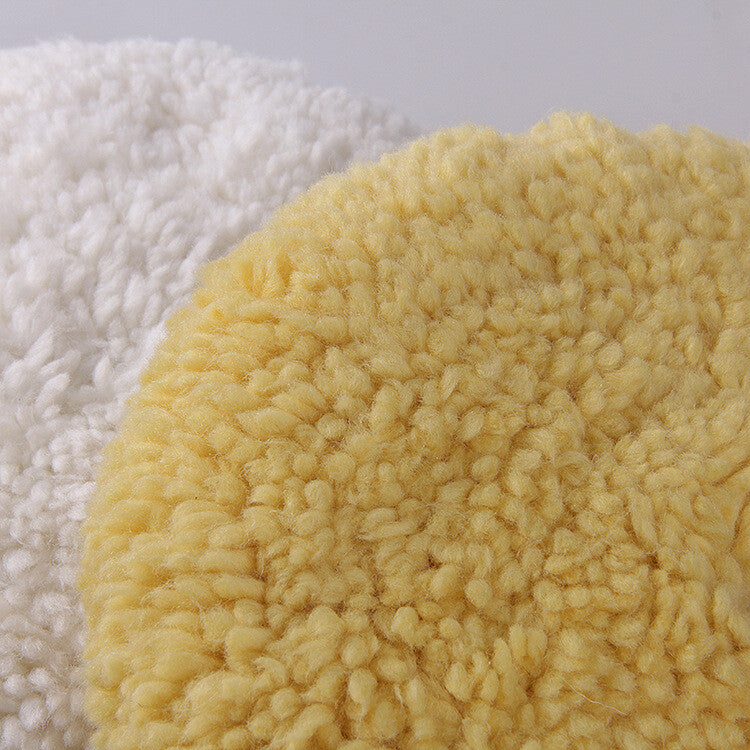 7-inch wool polishing pad, pure natural wool, double-sided composite cutting and polishing.
