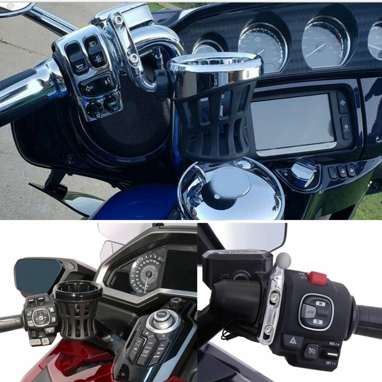 Motorcycle Handlebar Drink Cup Holder Fit for Honda Gold Wing GL1800 2018-2022 AT