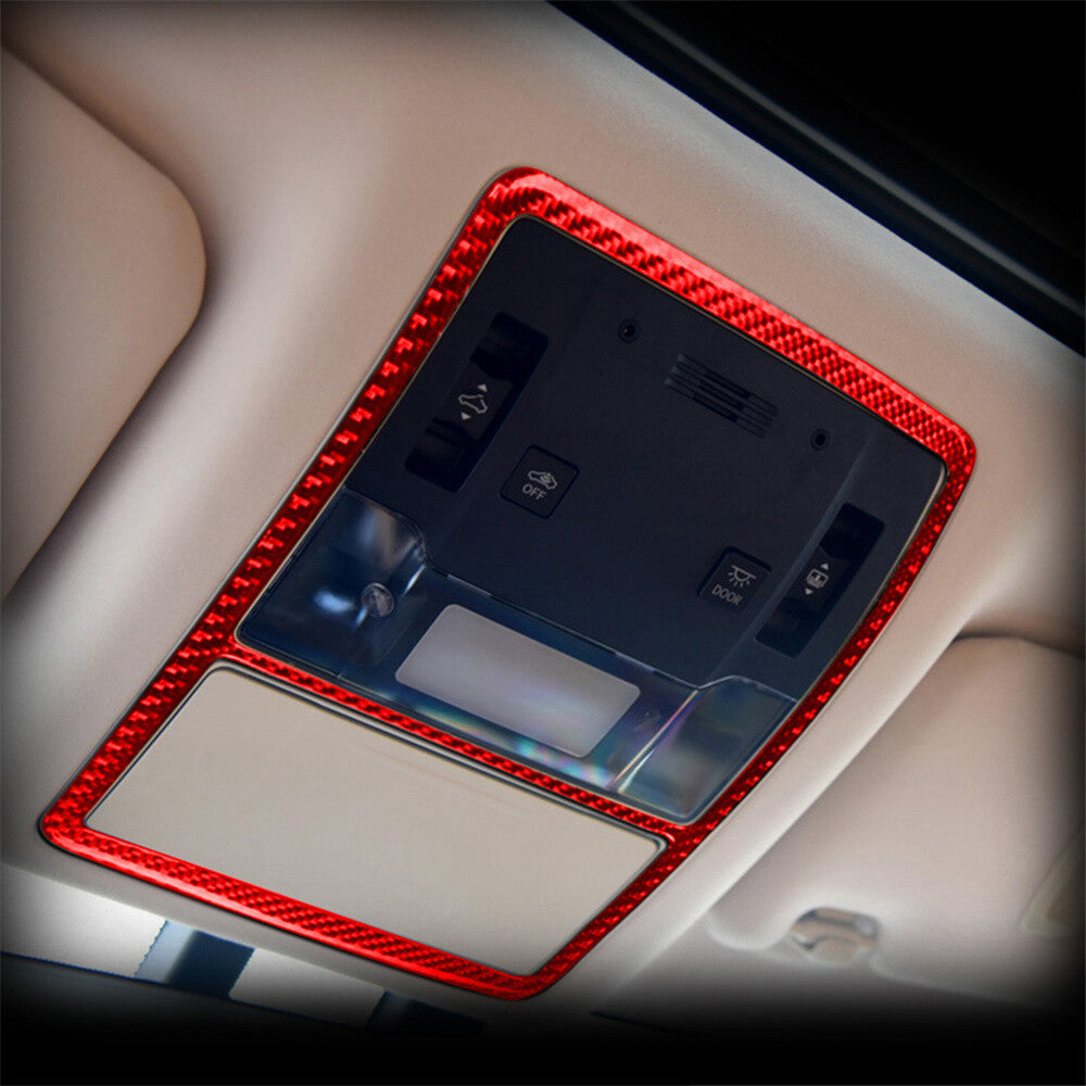Red Carbon Fiber Front Reading Light Cover for Lexus RX300 270 200T 450H 2016-19