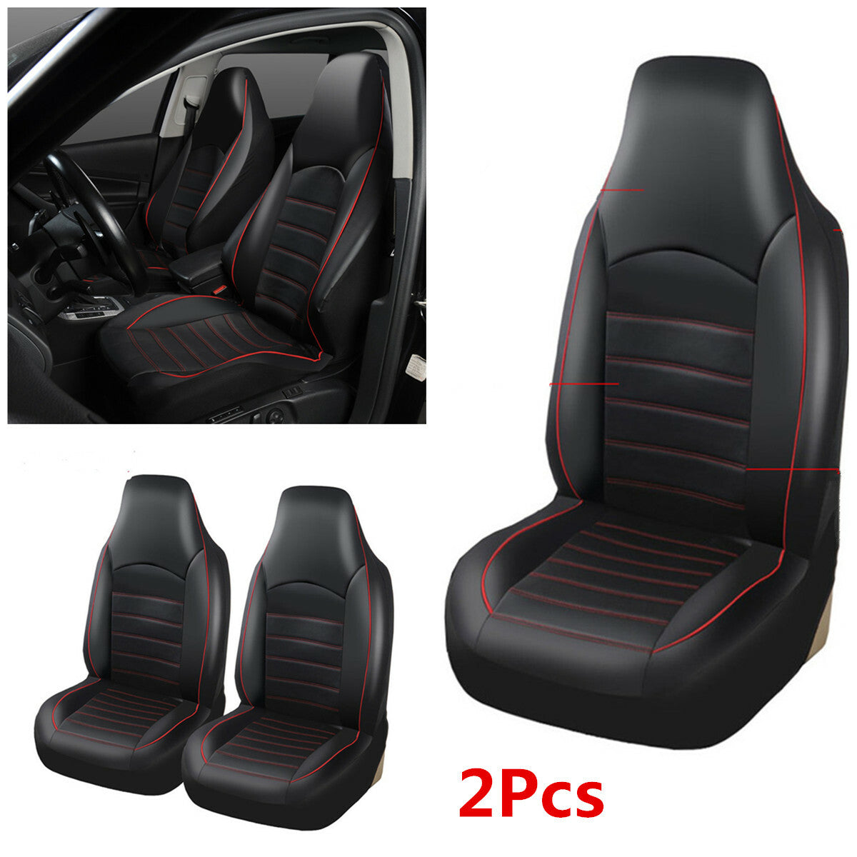 2Pcs Car Front for Seat Covers Bucket Seats Protector For Interior Accessories