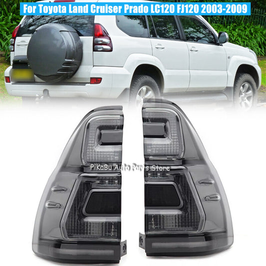 1 Pair Tail Light Rear Lamp Smoked for Toyota for Land Cruiser Prado J120 2003-2009
