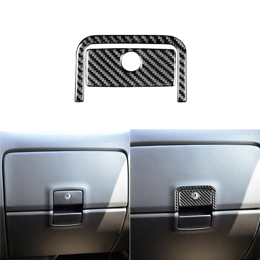 Carbon Fiber Upper Glove Box Handle Cover Trim For Silverado for GMC for SIERRA 2014-18
