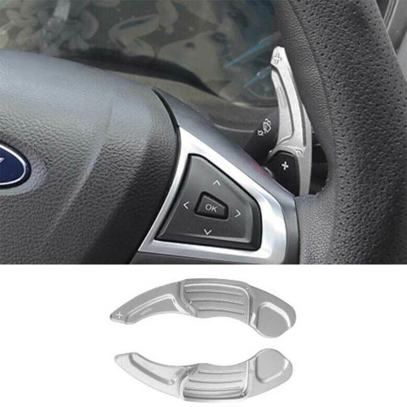 for Ford Mondeo Fusion 13-20 Matte Silver Aluminum Steering Wheel Shift Paddles