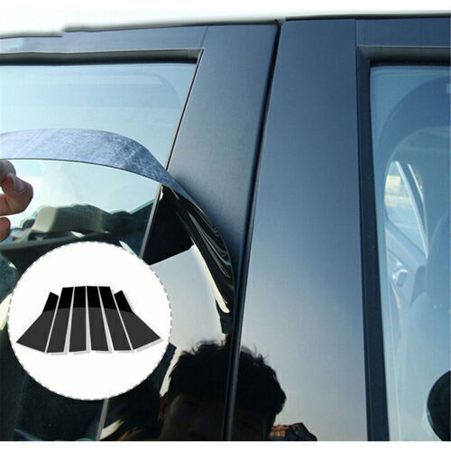 for Kia K5 2021-2023 Piano Black Pillar Posts Door Window Molding Strip Trims 6X