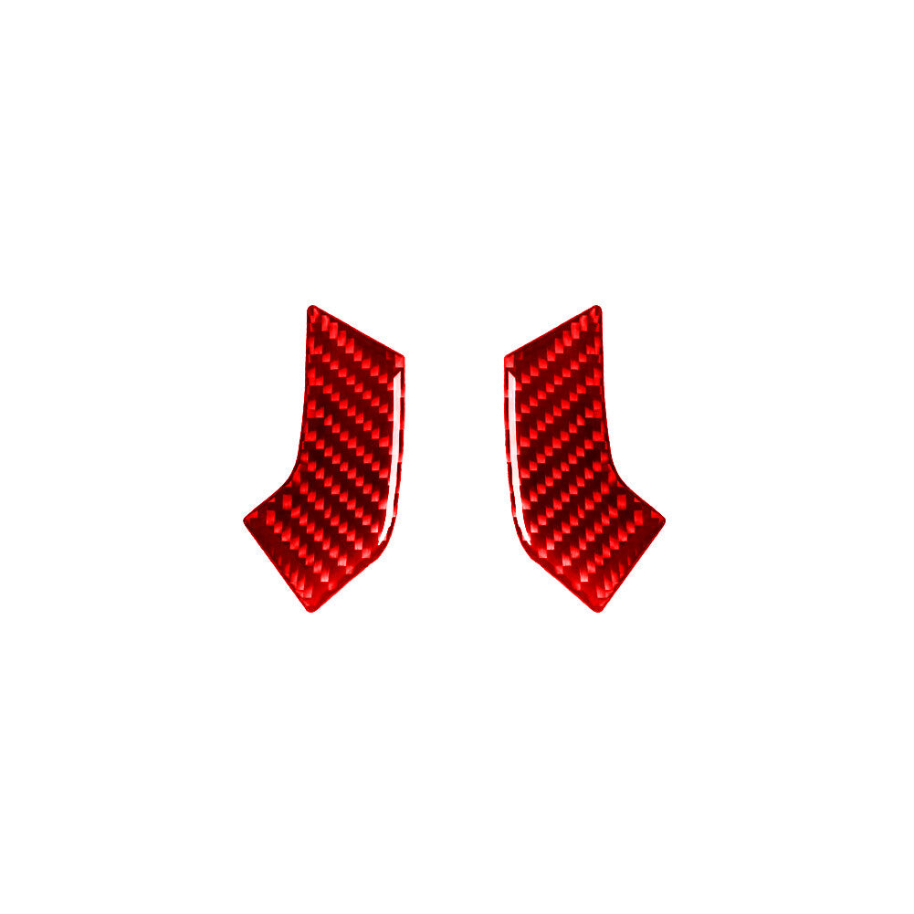 Red Carbon Fiber Steering Wheel Button Panel Trim Cover for Toyota for Camry 12-14 A