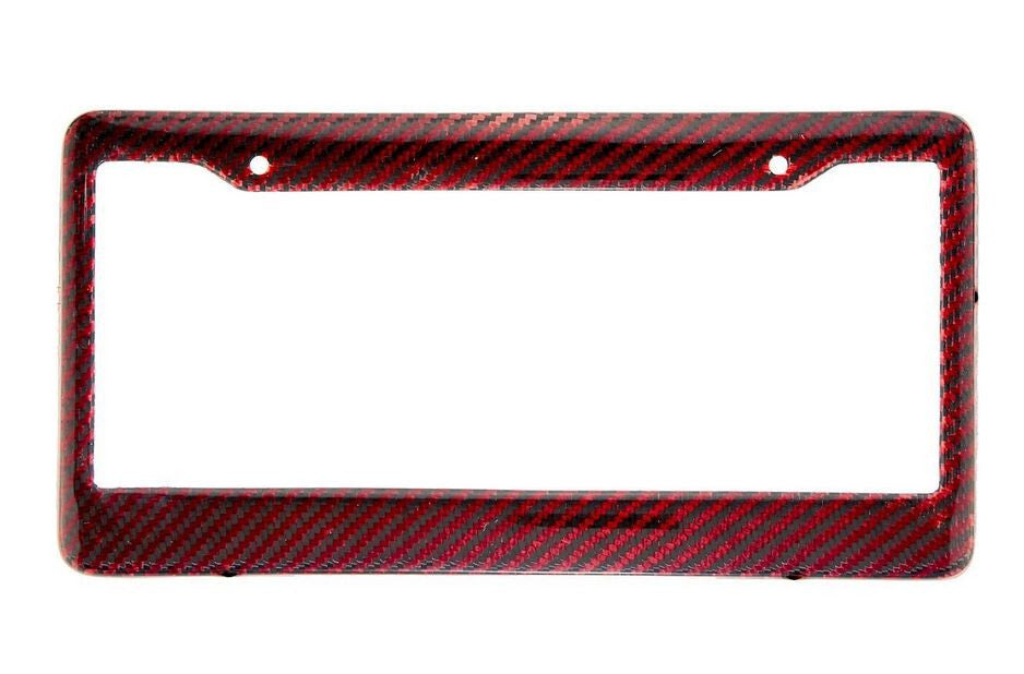 Car license plate frame cover cap trunk red carbon fiber suitable for Dodge