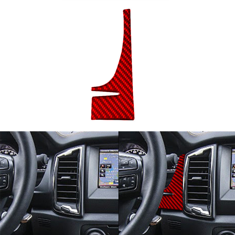 Red Carbon Fiber Speedometer Right Side Frame Cover Trim for Ford Ranger 2019-22