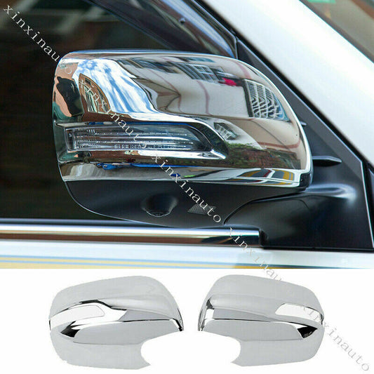 2P for Land Cruiser FJ200 LC200 2012-2021 Chrome RearView Side Mirror Cover Trim