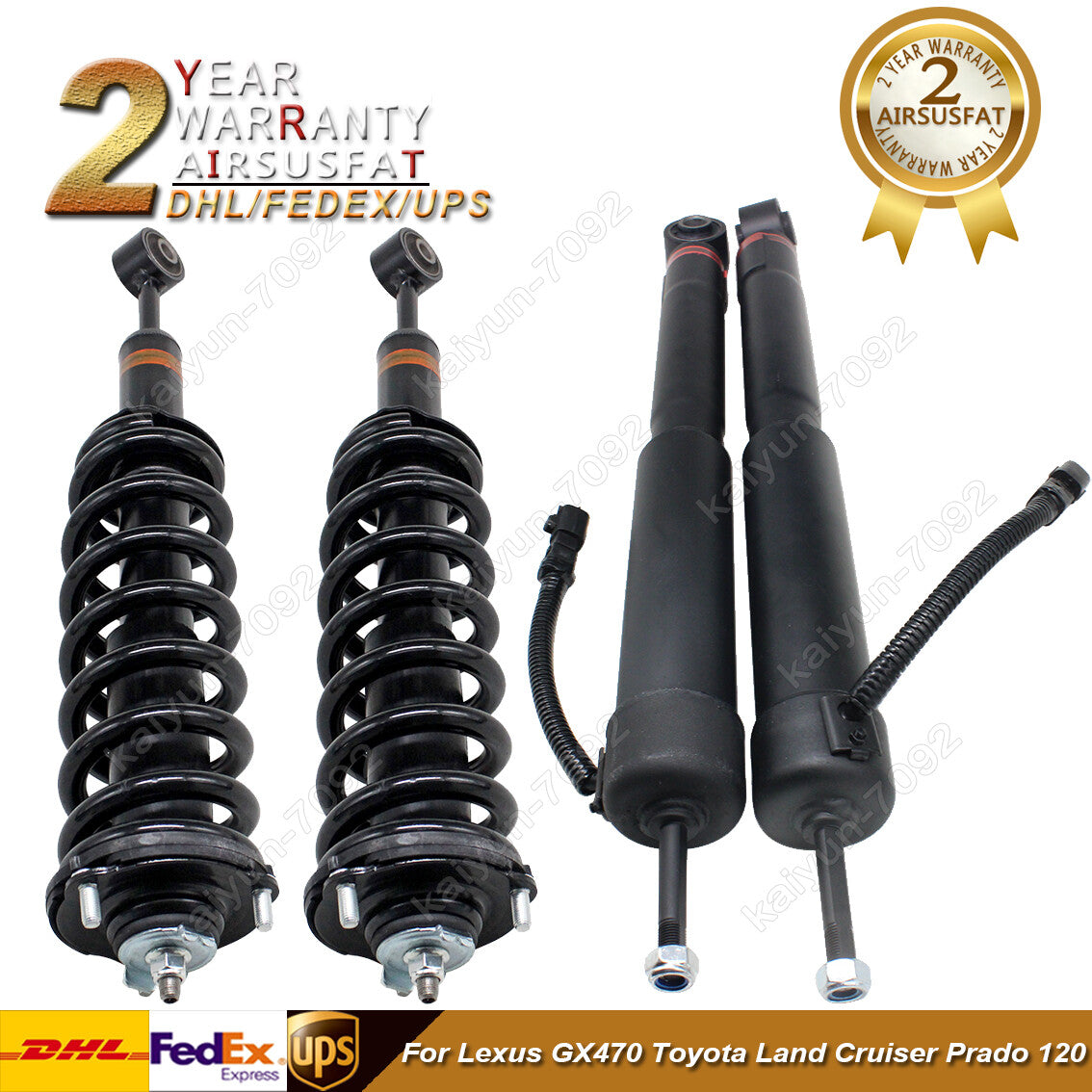 4pcs for Lexus GX470 for Toyota for Land Cruiser Prado 120 Front Rear Shock Absorbers