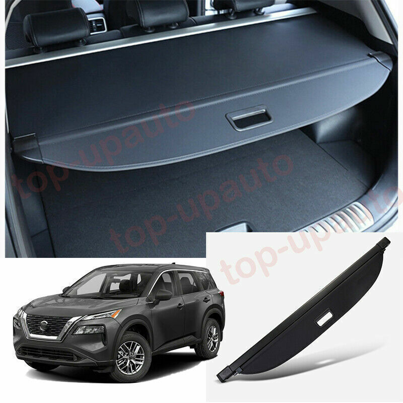 Black Rear Trunk Cargo Luggage Cover Security Shield for Nissan Rogue 2021-2022