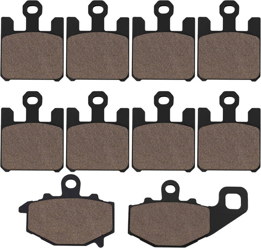 Front and Rear Brake Pads for Kawasaki ZX10R ZX1000C ZX1000D, ZX6R ZX600P