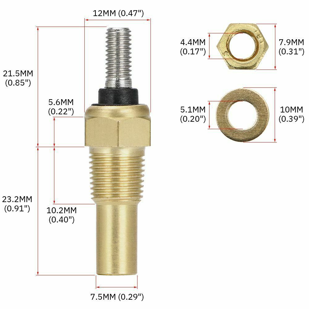 Universal 1/8 NPT Oil / Water Temp Sensor 0-300¡ãF Water Coolant Sensor