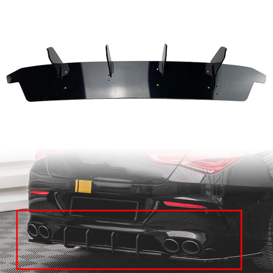 Car Rear Bumper Diffuser Lip for Mercedes-Benz CLA-Class C118 2019+ Black