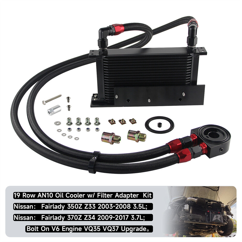 19 Row Bolt On Oil Cooler Kit Fit Fairlady 03-08 350Z VQ35 / 2009-2017 370Z VQ37