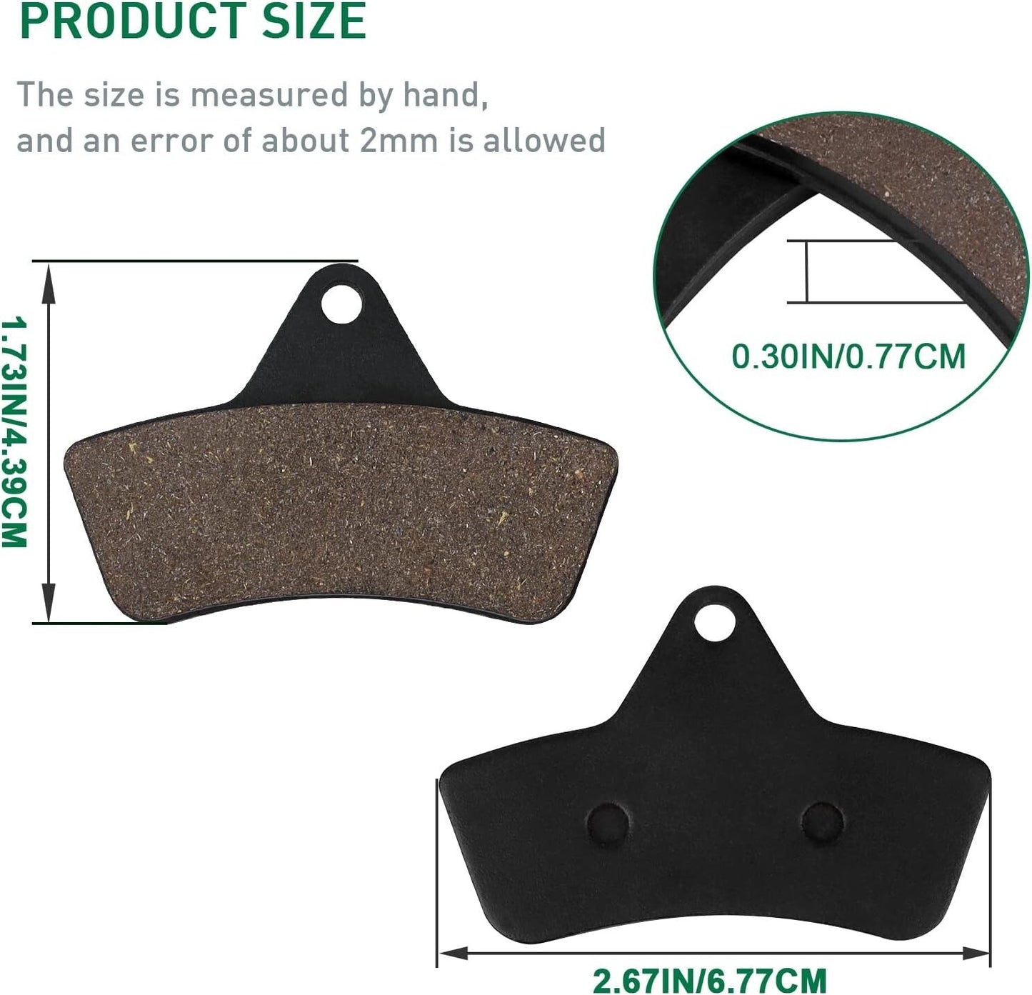 Brake Pads for Arctic Cat 500 4x4 Utility/Manual Gearbox,300 400 2x4 4x4 1998-04