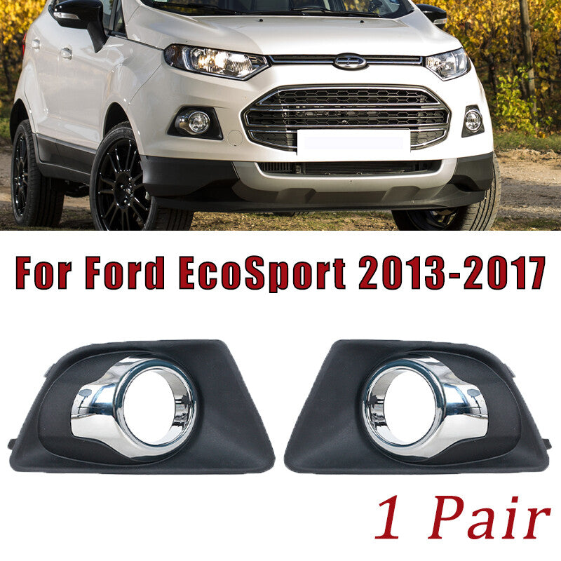 for Ford EcoSport 2013-2017 Pair Front Bumper Fog Light Cover Fog Lamp Frame