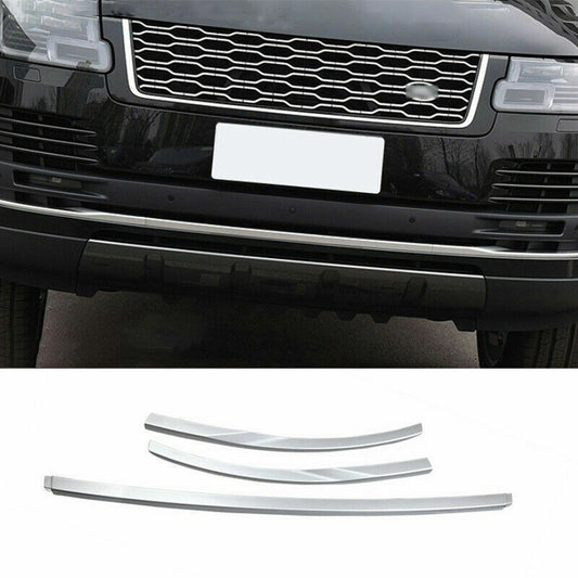 3P for Range Rover L405 2018-2021 Silver Front Bumper Lip Trim Strip Decor Cover