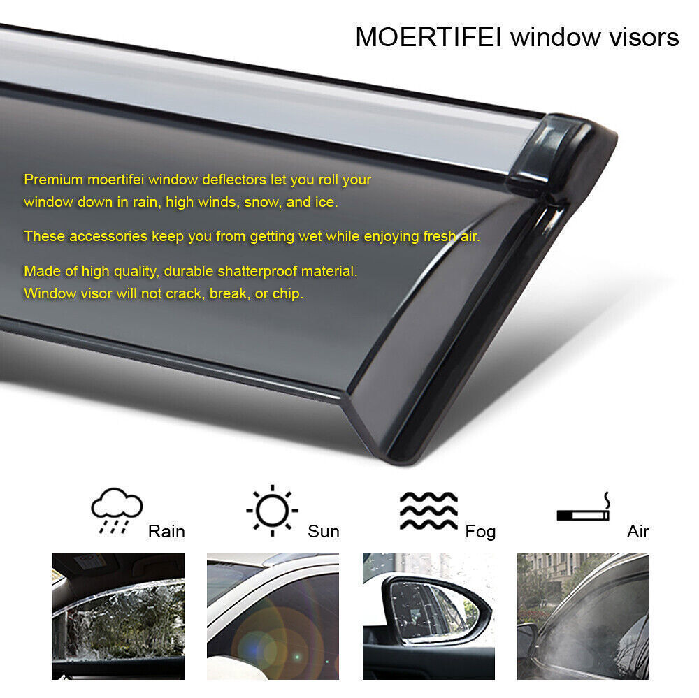 Window Deflector Visors Rain Guards Vent Shade for 2013-18 for Mercedes-Benz A Class