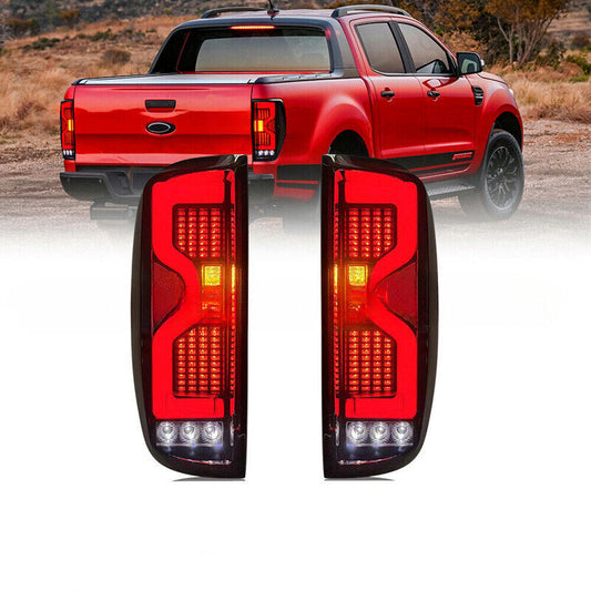 Suitable for Ford Ranger 2012-2021 LED Pair of Rear Brake Lights with Smoked Taillights