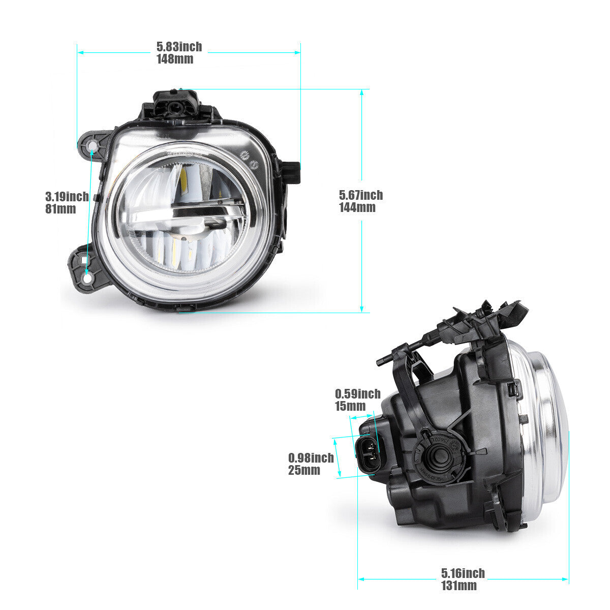 1Pcs for BMW X3 F25 X4 F26 X5 F15 F85 X6 F16 SUV Front Left LED Fog Light Lamp