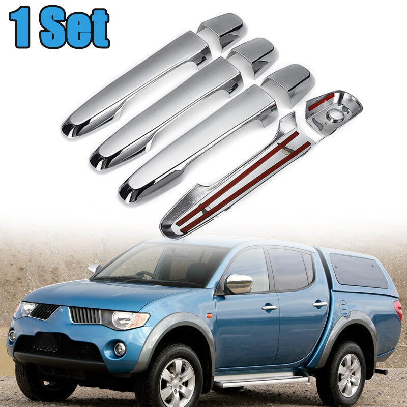 8pcs Exterior Door Handle Cover Trim for MITSUBISHI TRITON L200 ML MN MQ 2005-17