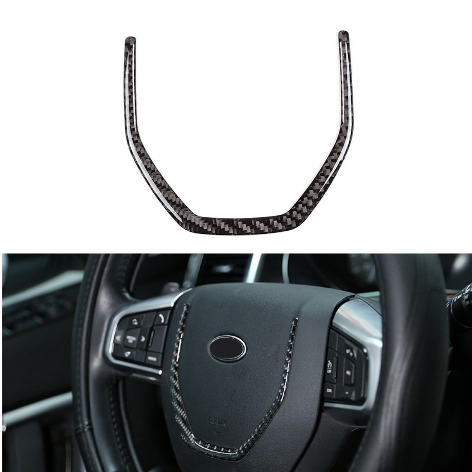 Carbon fiber interior steering wheel cover for Range Rover Discovery 2015 - 19