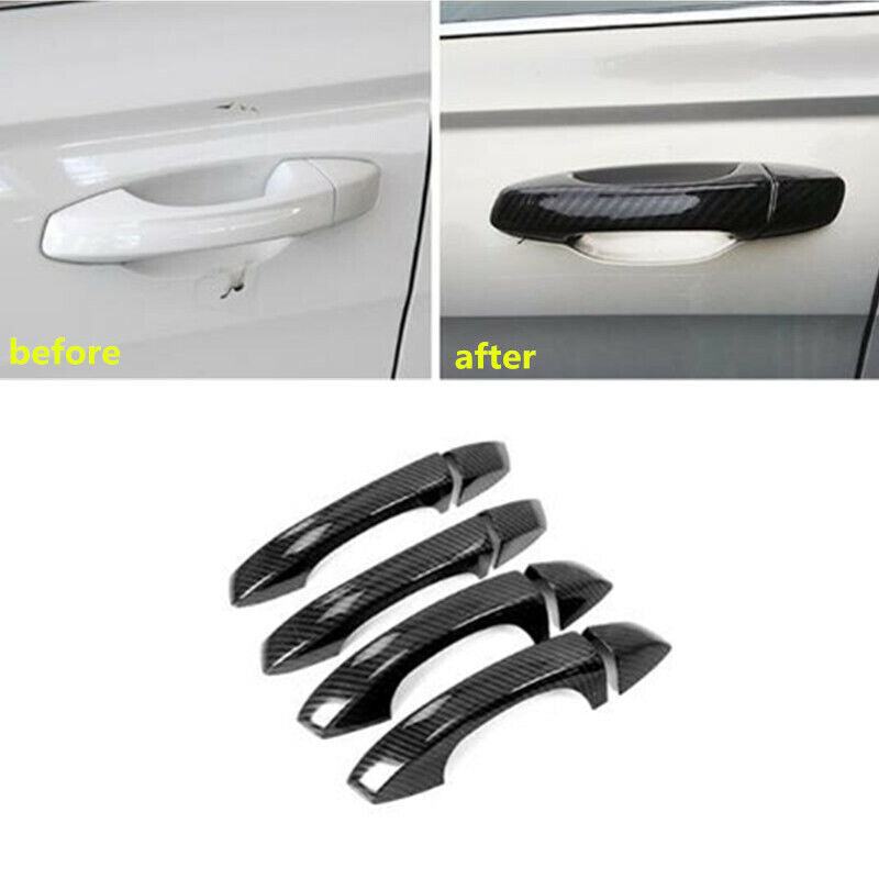 8pcs Carbon Fiber Door Handle Cover Trim for VW for GOLF 7 MK7 2013-2019 Accessaries