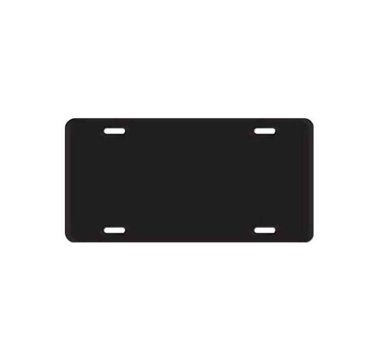 Car license plate frame cover cap back blank matte black for Alfa Romeo