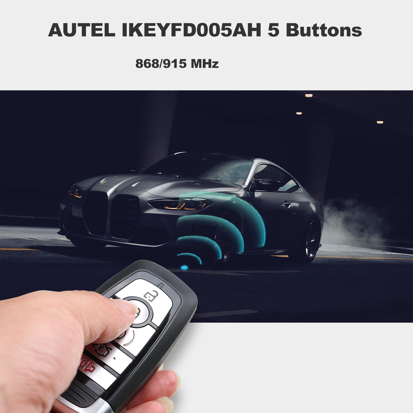 IKEYFD005AH for Smart Key 5 Buttons 868/915MHz Remote start, Trunk,universal