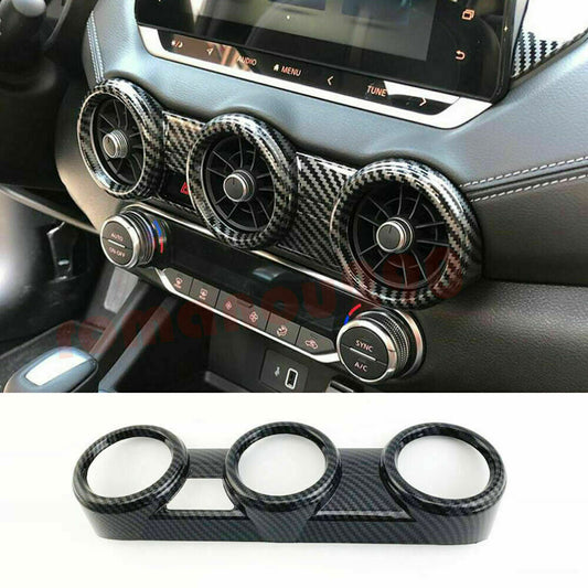 for Nissan Sentra 2020-2022 Carbon Fiber Center Air Vent Outlet Ring Cover Trim