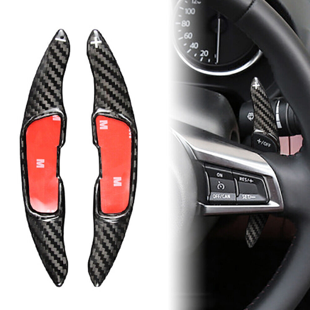 for Mazda CX5 CX3 6 3 2x Carbon Fiber Paddle Shift Steering Wheel Shifter