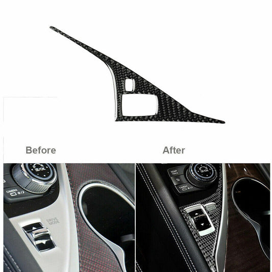Carbon Fiber Car Gear Shift Panel Trim Cover Fit for Infiniti Q50 Q60 2014-19
