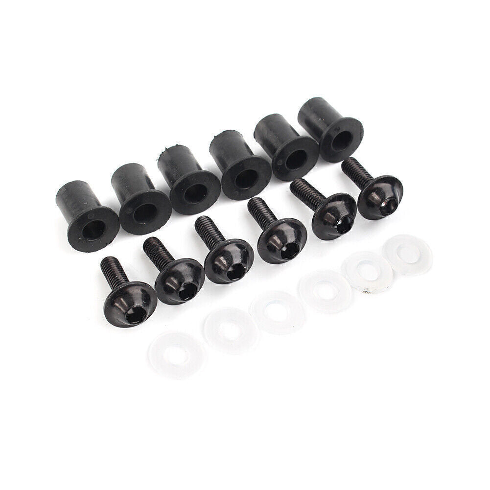 Windshield Windscreen Bolts Screw Fixing Kit Fit for Honda CBR250R CBR300R Black