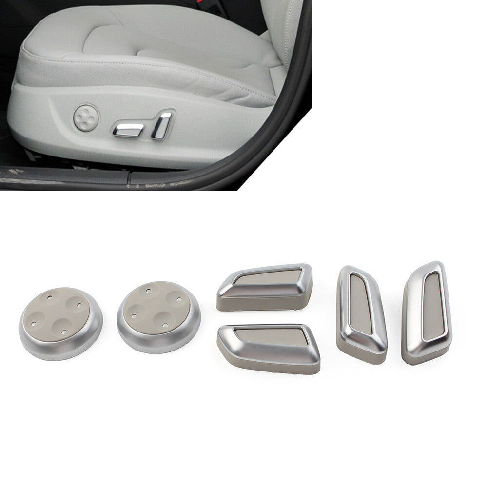 Car for Seat Switch Adjustment Button Cover Kit Grey Fit for Audi A3 A4 A5 A6 A7 Q3 Q5
