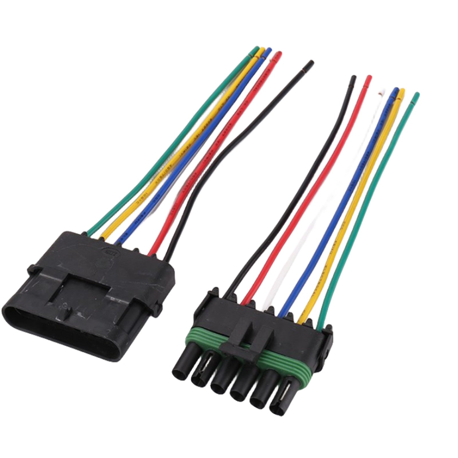 5 Pair Male Female 16 AWG Assembled Weather Pack 6 Pin Sealed Connector 6in Wire