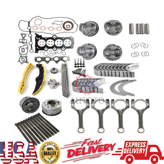 G4FJ Engine Rebuild Kit Pistons Gaskets Bearing Rods Timing Fits for Hyundai for KIA