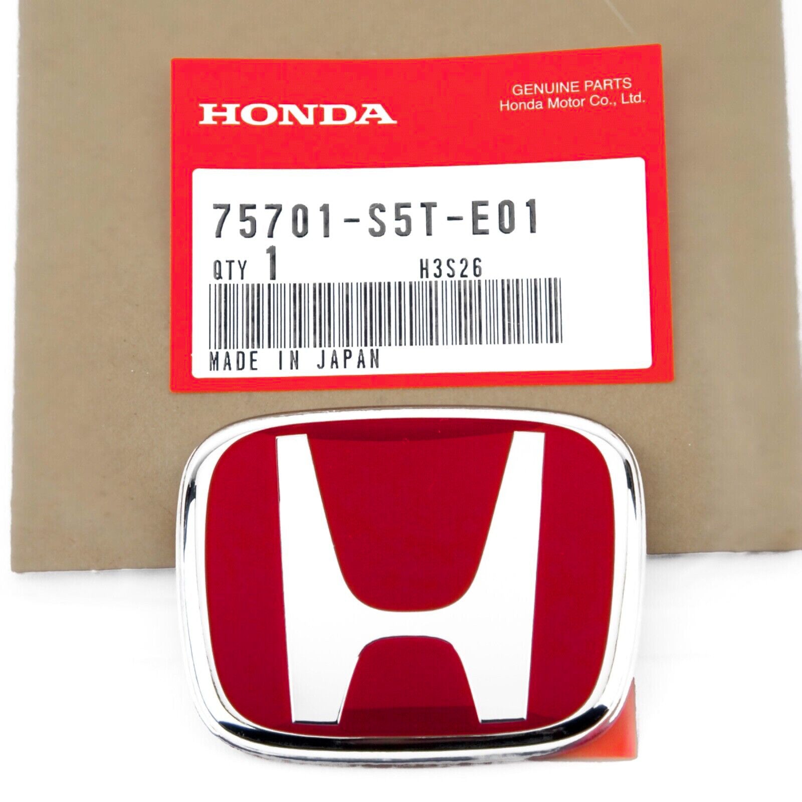 1xE01 Coupe Fit HRV JDM Red H Model R Front Badge Logo