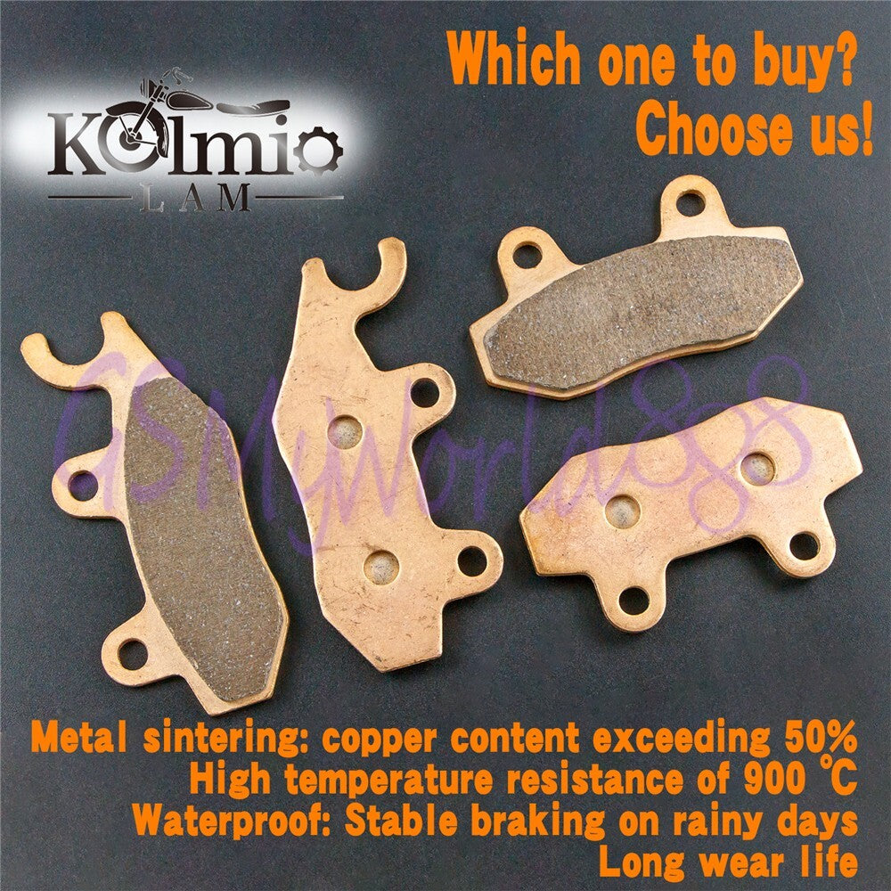 Kolmio-LAM Front Rear Brake Pads Fit for KAWASAKI KLR650 KL650 E8F/E9F 2008-2018