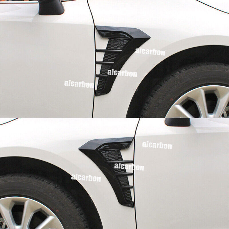 Gloss Black Both Side Wing Air Vent Fender Cover Trim for Toyota for Corolla 2020-24