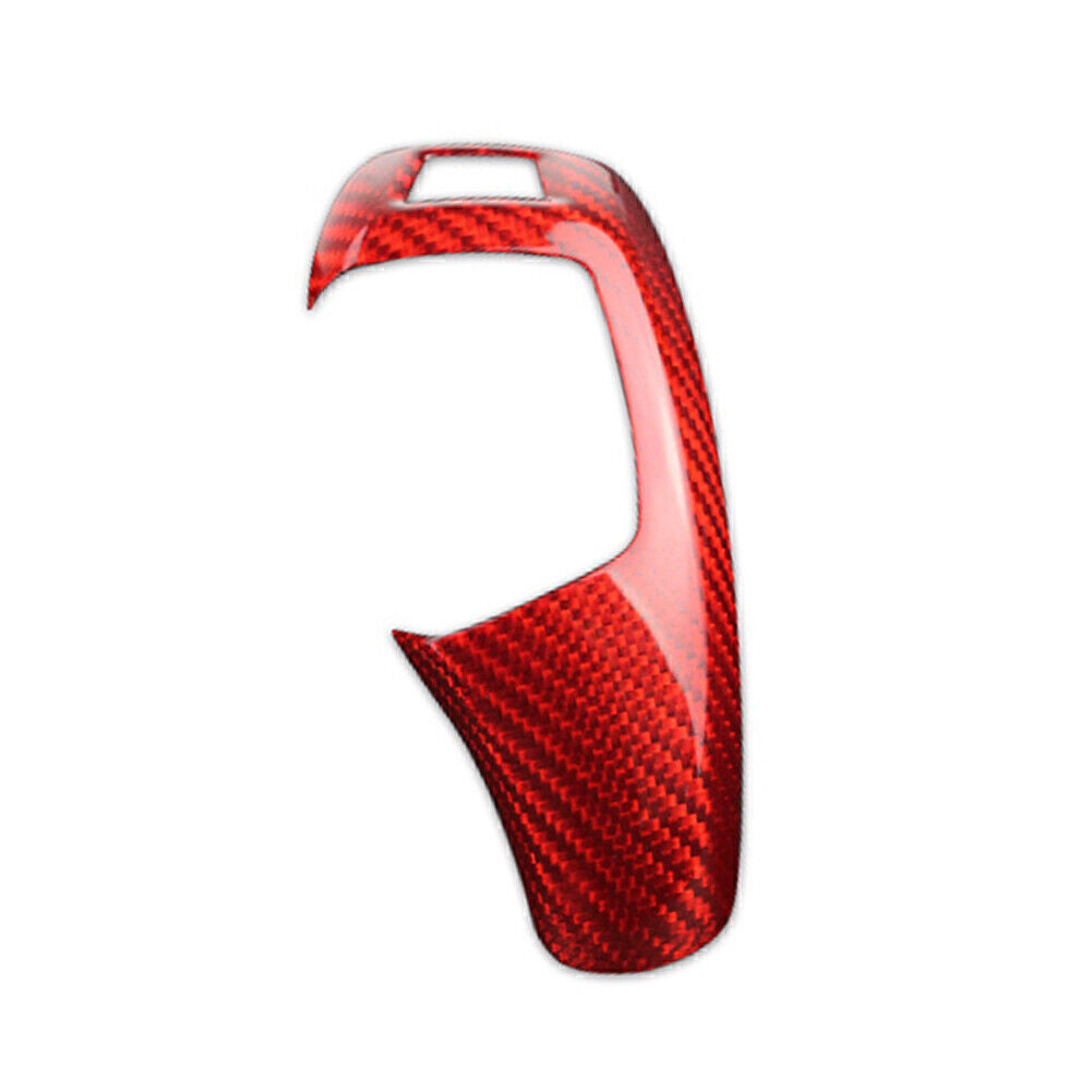 Carbon Fiber Gear Shift Knob Cover Trim for BMW X3/4/5 F20 F22 F30 F32 F10 Red