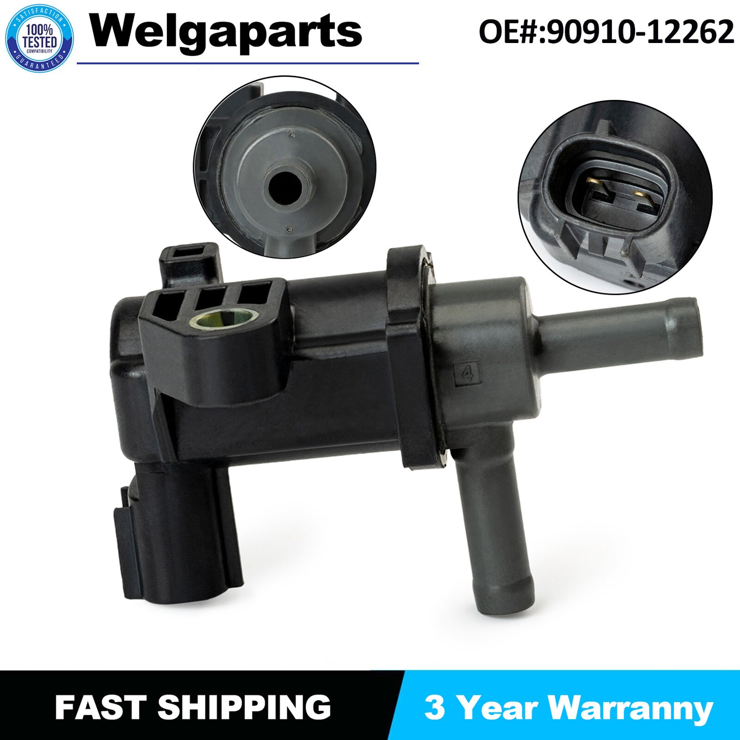 for Toyota Tacoma 2005-16 Vapor Canister Vacuum Purge Solenoid Valve 90910-12262
