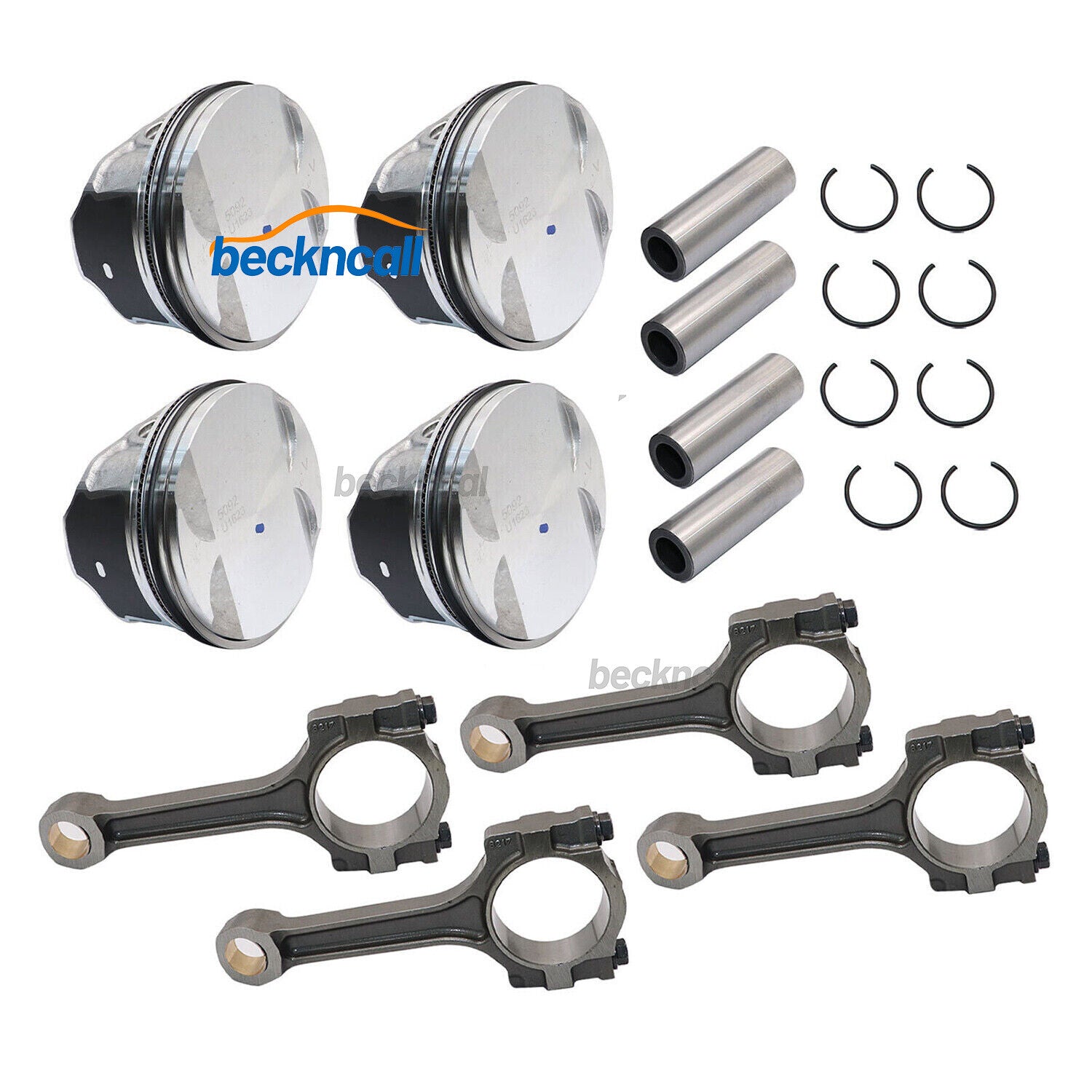Pistons  Rings Connecting Rod Kit 12578324 for Buick for Chevrolet for GMC for Saturn 2.4L