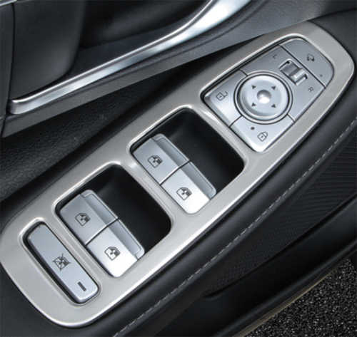 4X for Hyundai Sonata 2020-2023 Matte Silver Window Lift Panel Switch Cover Trim