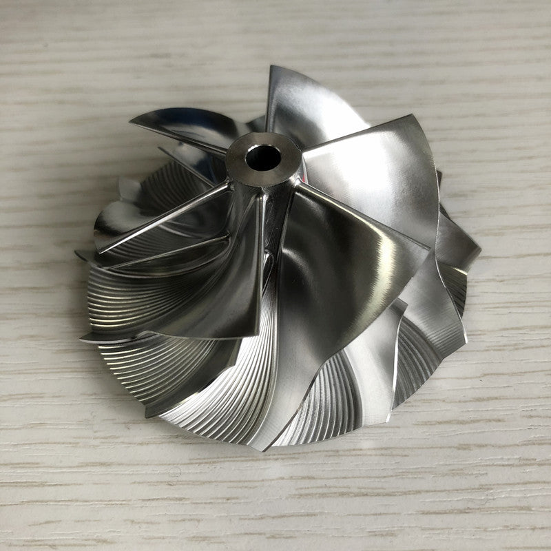 K16 Reverse 57.00/71.50 mm 6+6 Blade Performance Turbine Blank Compressor Wheel
