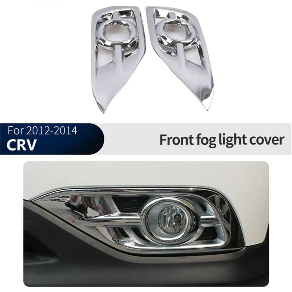 ABS Chrome Front Fog Light Lamp Cover Moulding Trim for Honda CRV CR-V 2012-2014