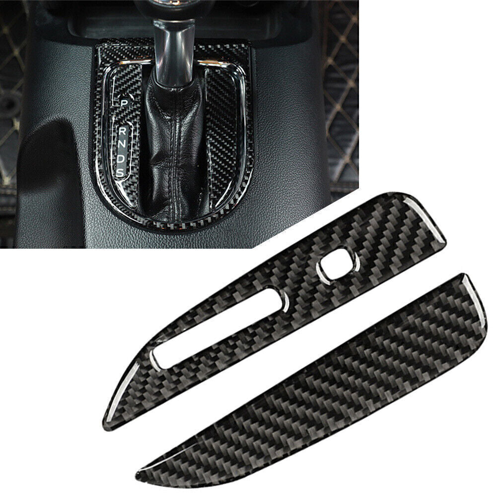 for Ford for Mustang 2015-2019 18 17 Carbon fiber Interior Gear Box Panel Cover Trim