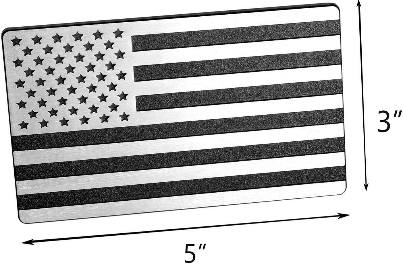 Car side fender rear badge sticker American flag chrome black  for ford  2x