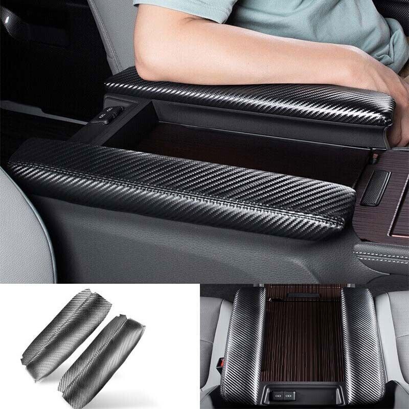 PU Carbon Fiber Style Armrest Box Holster Molding Trim for Toyota for Sienna 21-2024